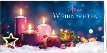 2025 für Firmen | Kategorie Weihnachtliche  Fotoimpressionen | Motiv: Hagebutten im Kerzenschein - Artikel Nummer 11806