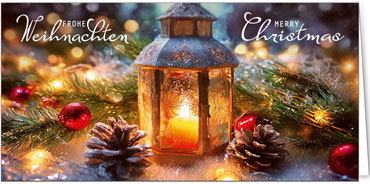 2025 für Firmen | Kategorie Weihnachtliche  Fotoimpressionen | Motiv: Prächtige Laterne - Artikel Nummer 11807