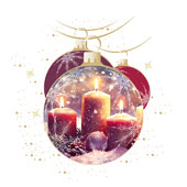 Weihnachtskarten-Dekore