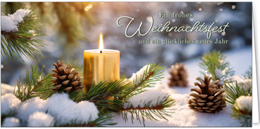 2025 für Firmen | Kategorie Weihnachtliche  Fotoimpressionen | Motiv: Sanftleuchtende Zweige - Artikel Nummer 11809