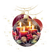 Weihnachtskarten-Dekore