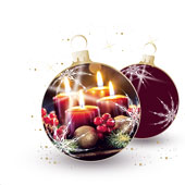 Weihnachtskarten-Dekore