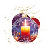 Weihnachtskarten-Dekore