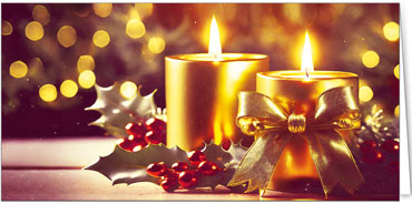 2025 für Firmen | Kategorie Goldene Impressionen | Motiv: Edle Goldkerzen - Artikel Nummer 11814