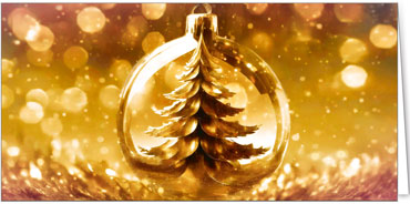 2025 für Firmen | Kategorie Goldene Impressionen | Motiv: Goldstaubkugel - Artikel Nummer 11815
