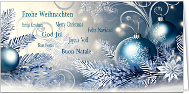 2025 für Firmen | Kategorie Silberne Impressionen | Motiv: Silberblaue Zweige - Artikel Nummer 11817