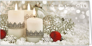 2025 für Firmen | Kategorie Silberne Impressionen | Motiv: Nostalgische Kerzenstimmung - Artikel Nummer 11818