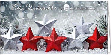 2025 für Firmen | Kategorie Silberne Impressionen | Motiv: Imposantes Sternenarrangement - Artikel Nummer 11819