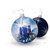 Weihnachtskarten-Dekore