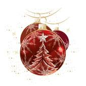 Weihnachtskarten-Dekore