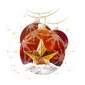 Weihnachtskarten-Dekore