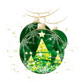 Weihnachtskarten-Dekore