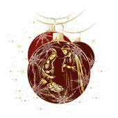 Weihnachtskarten-Dekore