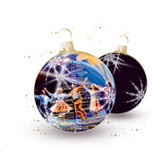 Weihnachtskarten-Dekore