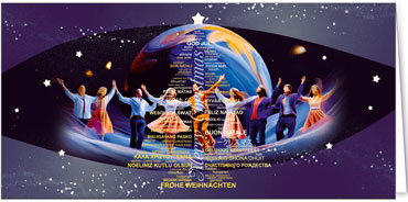 2025 für Firmen | Kategorie Internationale Weihnachtsgrüße | Motiv: Weltweiter Tanz - Artikel Nummer 11833