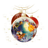 Weihnachtskarten-Dekore