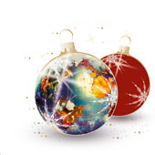 Weihnachtskarten-Dekore