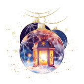 Weihnachtskarten-Dekore