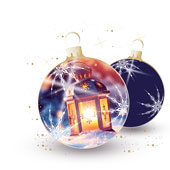 Weihnachtskarten-Dekore