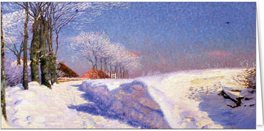 2025 für Firmen | Alte Meister | Motiv: Hans Olde / Winter in Seekamp (1898) - Artikel Nummer 11842