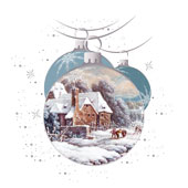 Weihnachtskarten-Dekore