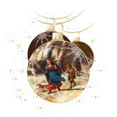 Weihnachtskarten-Dekore