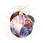 Weihnachtskarten-Dekore