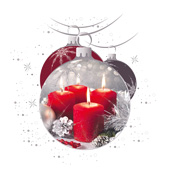 Weihnachtskarten-Dekore