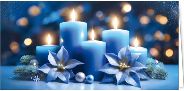 2025 für Firmen | Kategorie Blaue Impressionen | Motiv: Advent-Bokeh - Artikel Nummer 11855