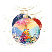 Weihnachtskarten-Dekore