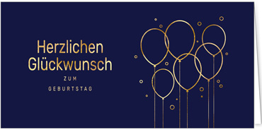 2025 für Firmen | Kategorie Edle Goldprägung | Motiv: Glücksballoons - Artikel Nummer 15-804-G