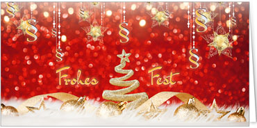 2025 für Firmen | Kategorie Steuerberater und Rechtsanwälte | Motiv: Roter Paragraphen-Schmuck - Artikel Nummer 15017