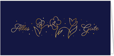 2025 für Firmen | Kategorie Edle Goldprägung | Motiv: Wunschblumen - Artikel Nummer 19-804-G