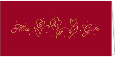 2025 für Firmen | Kategorie Edle Goldprägung | Motiv: Wunschblumen - Artikel Nummer 19-805-G