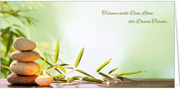 2025 Glückwunschkarten (Grusskarten)  - Programm 2025 | Motiv: Lebe Deinen Traum - Artikel Nummer 21021