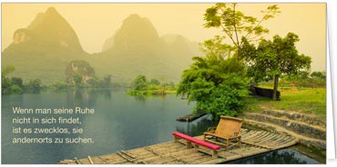 2025 Glückwunschkarten (Grusskarten)  - Programm 2025 | Motiv: Ruhe finden - Artikel Nummer 21029