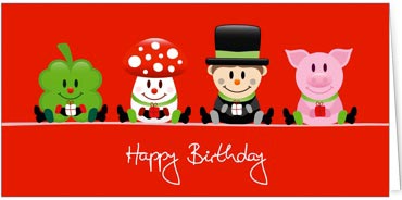 2025 Glückwunschkarten (Grusskarten)  - Programm 2025 | Motiv: Happy Birthday - Artikel Nummer 21032