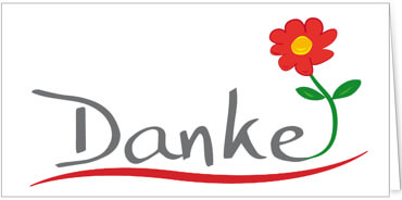 2025 Glückwunschkarten (Grusskarten)  - Programm 2025 | Motiv: Blumiges Danke - Artikel Nummer 21043