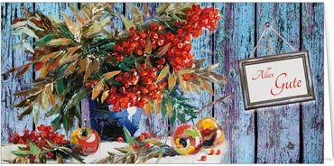 2025 Glückwunschkarten (Grusskarten)  - Programm 2025 | Motiv: Stillleben - Alles Gute - - Artikel Nummer 21055