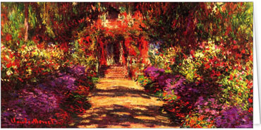 2025 Alte Meister  (Grusskarten)  - Programm 2025 | Motiv: Path in Monet’s Garden in Giverny (Claude Monet) - Artikel Nummer 21065