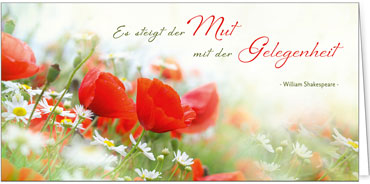 2025 Glückwunschkarten (Grusskarten)  - Programm 2025 | Motiv: Mohnblumen - Artikel Nummer 21072