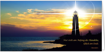 2025 Glückwunschkarten (Grusskarten)  - Programm 2025 | Motiv: Leuchtturm - Artikel Nummer 21075