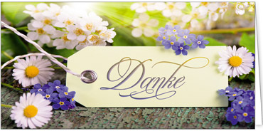 2025 Glückwunschkarten (Grusskarten)  - Programm 2025 | Motiv: Dankeskärtchen - Artikel Nummer 21078