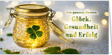 2025 Glückwunschkarten (Grusskarten)  - Programm 2025 | Motiv: Strahlendes Glück - Artikel Nummer 21093