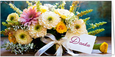 2025 Glückwunschkarten (Grusskarten)  - Programm 2025 | Motiv: Betörender Blumenstrauß - Artikel Nummer 21100