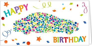 2025 Glückwunschkarten (Grusskarten) für die KFZ Branche - Programm 2025 | Motiv: KFZ - Birthday - Artikel Nummer 21511