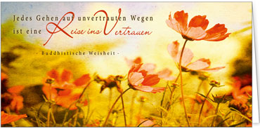 2025 Glückwunschkarten (Grusskarten)  - Programm 2025 | Motiv: Reise ins Vertrauen - Artikel Nummer 28003