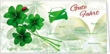 2025 Glückwunschkarten (Grusskarten) für die KFZ Branche - Programm 2025 | Motiv: Beste KFZ Wünsche - Artikel Nummer 28010