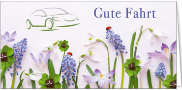 2025 Glückwunschkarten (Grusskarten) für die KFZ Branche - Programm 2025 | Motiv: Friedlicher Ausflug - Artikel Nummer 28033