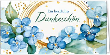 2025 Glückwunschkarten (Grusskarten)  - Programm 2025 | Motiv: Blütenaquarell - Artikel Nummer 29008